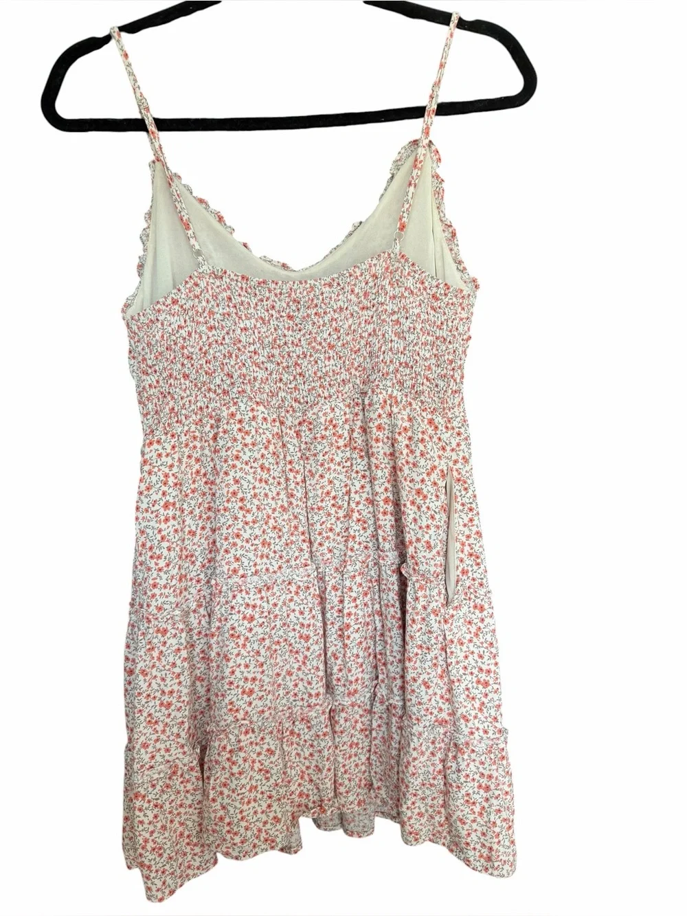 Womens size medium ditzy floral cami dress with large pockets adjustable straps